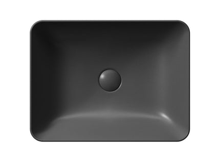 SAND/NUBES lavoar ceramic pentru montaj pe blat 50×38 cm, negru mat