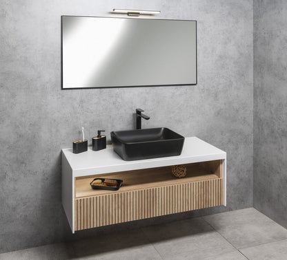 SAND/NUBES lavoar ceramic pentru montaj pe blat 50×38 cm, negru mat