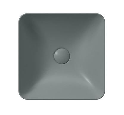 SAND/NUBES lavoar ceramic pentru montaj pe blat 38×38 cm, agave mat