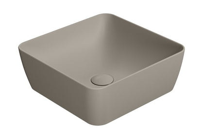SAND/NUBES lavoar ceramic pentru montaj pe blat 38×38 cm, tortora mat