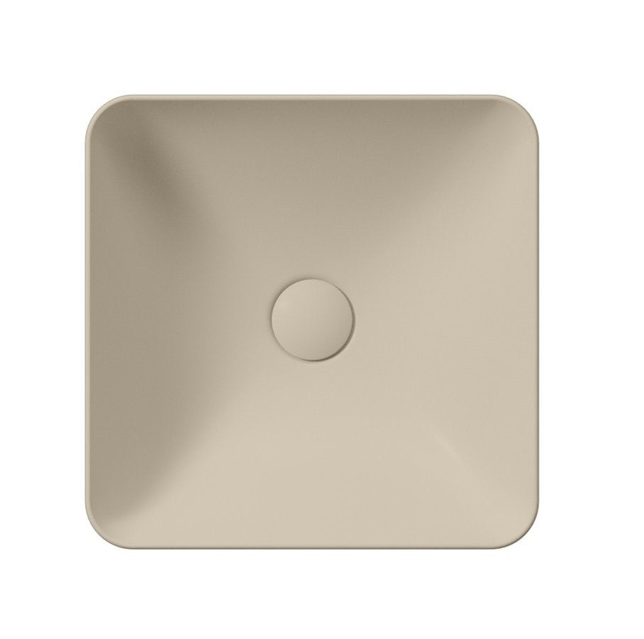 SAND/NUBES lavoar ceramic pentru montaj pe blat 38×38 cm, creta mat