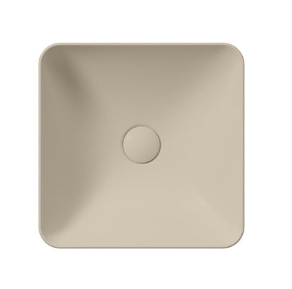 SAND/NUBES lavoar ceramic pentru montaj pe blat 38×38 cm, creta mat