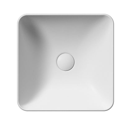 SAND/NUBES lavoar ceramic pentru montaj pe blat 38×38 cm, alb mat