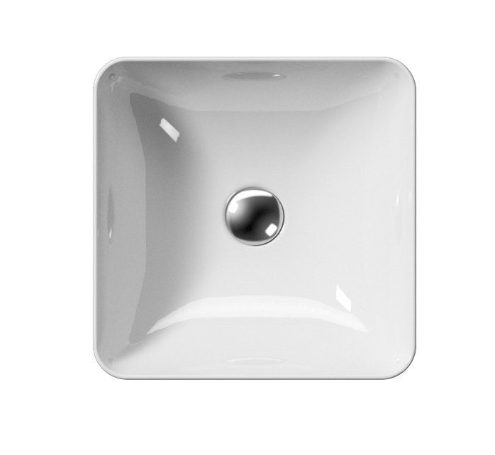 SAND/NUBES lavoar ceramic pentru montaj pe blat 38×38 cm, alb ExtraGlaze