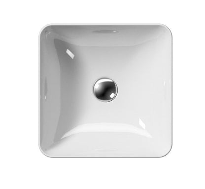 SAND/NUBES lavoar ceramic pentru montaj pe blat 38×38 cm, alb ExtraGlaze