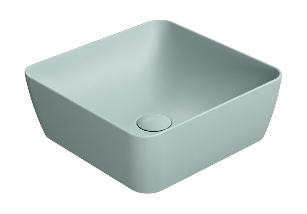 SAND/NUBES lavoar ceramic pentru montaj pe blat 38×38 cm, ghiaccio mat