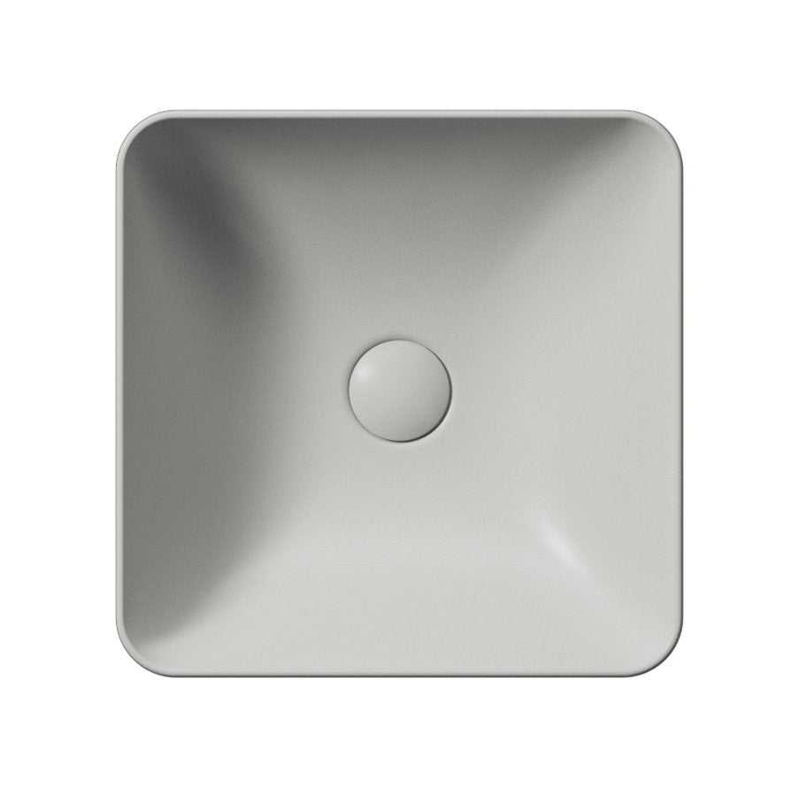 SAND/NUBES lavoar ceramic pentru montaj pe blat 38×38 cm, cenere mat
