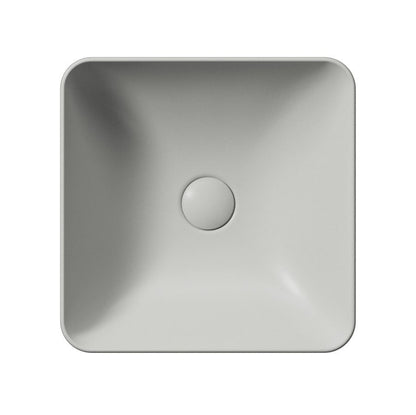 SAND/NUBES lavoar ceramic pentru montaj pe blat 38×38 cm, cenere mat