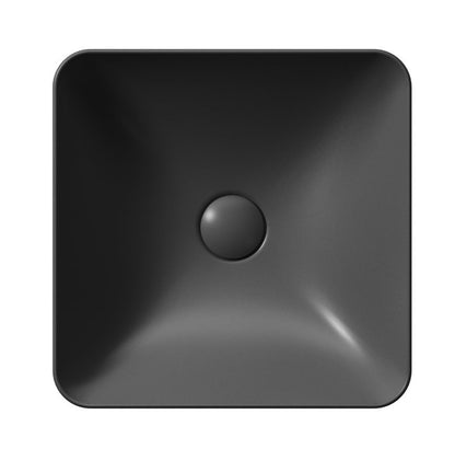 SAND/NUBES lavoar ceramic pentru montaj pe blat 38×38 cm, negru mat