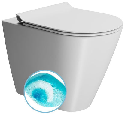 KUBE X Vas WC, Swirlflush, 36x55cm, evacuare S/P, alb dual-mat
