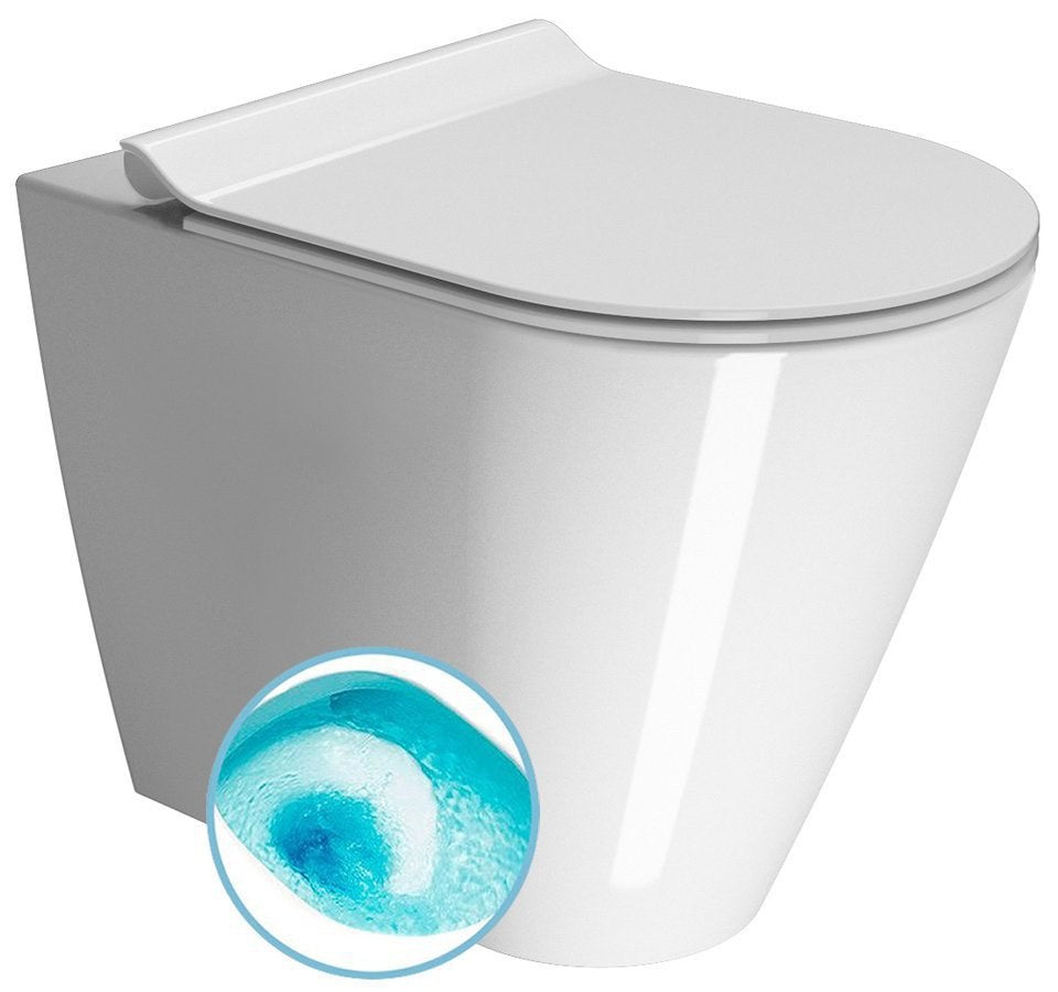 KUBE X Vas WC, Swirlflush, 36x55cm, evacuare S/P, alb ExtraGlaze