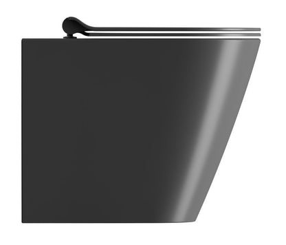 KUBE X Vas WC, Swirlflush, 36x55cm, evacuare S/P, negru dual-mat