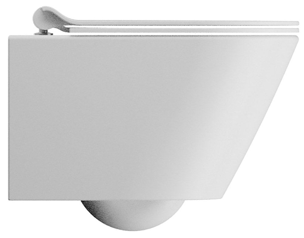 KUBE X Vas WC suspendat, GeniusFlush, 36x50cm, alb dual-mat
