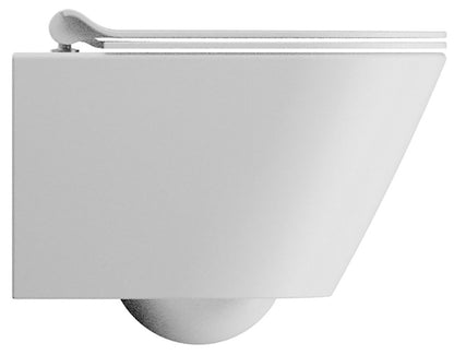 KUBE X Vas WC suspendat, GeniusFlush, 36x50cm, alb dual-mat