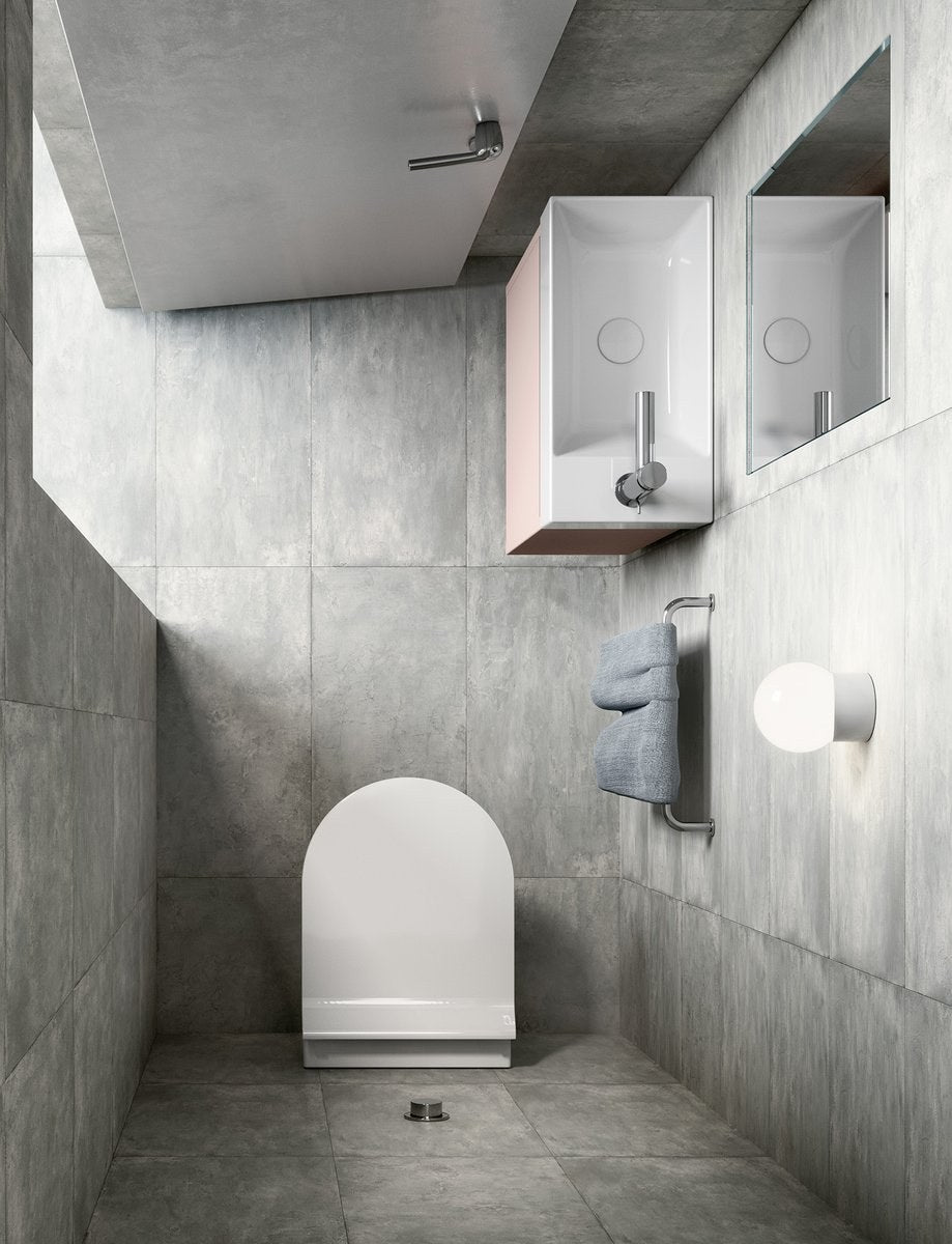 KUBE X Vas WC suspendat, GeniusFlush, 36x50cm, alb dual-mat