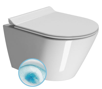 KUBE X Vas WC suspendat, GeniusFlush, 36x50cm, alb ExtraGlaze