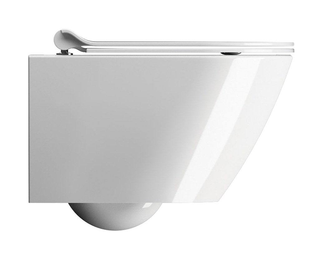 KUBE X Vas WC suspendat, GeniusFlush, 36x50cm, alb ExtraGlaze