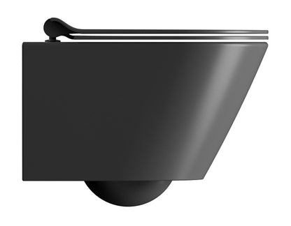 KUBE X Vas WC suspendat, GeniusFlush, 36x50cm, negru dual-mat