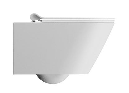 KUBE X Vas WC suspendat, GeniusFlush, 36x55cm, alb dual-mat