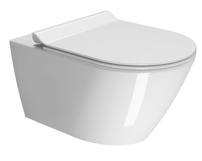 KUBE X Vas WC suspendat, GeniusFlush, 36x55cm, alb ExtraGlaze