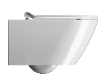 KUBE X Vas WC suspendat, GeniusFlush, 36x55cm, alb ExtraGlaze