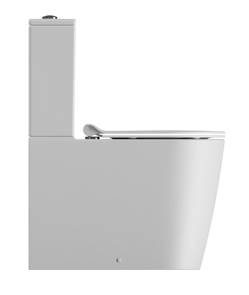KUBE X WC combi, Swirlflush, S-trap/P-trap, alb dual-mat