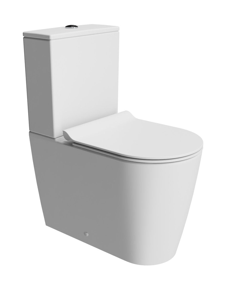 KUBE X WC combi, Swirlflush, S-trap/P-trap, alb dual-mat