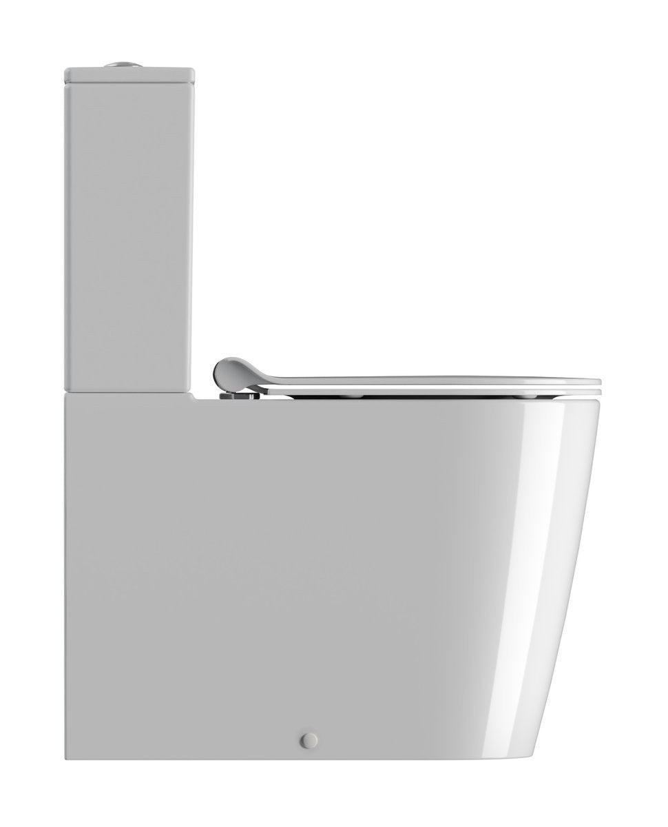 KUBE X WC combi, Swirlflush, S-trap/P-trap, alb ExtraGlaze