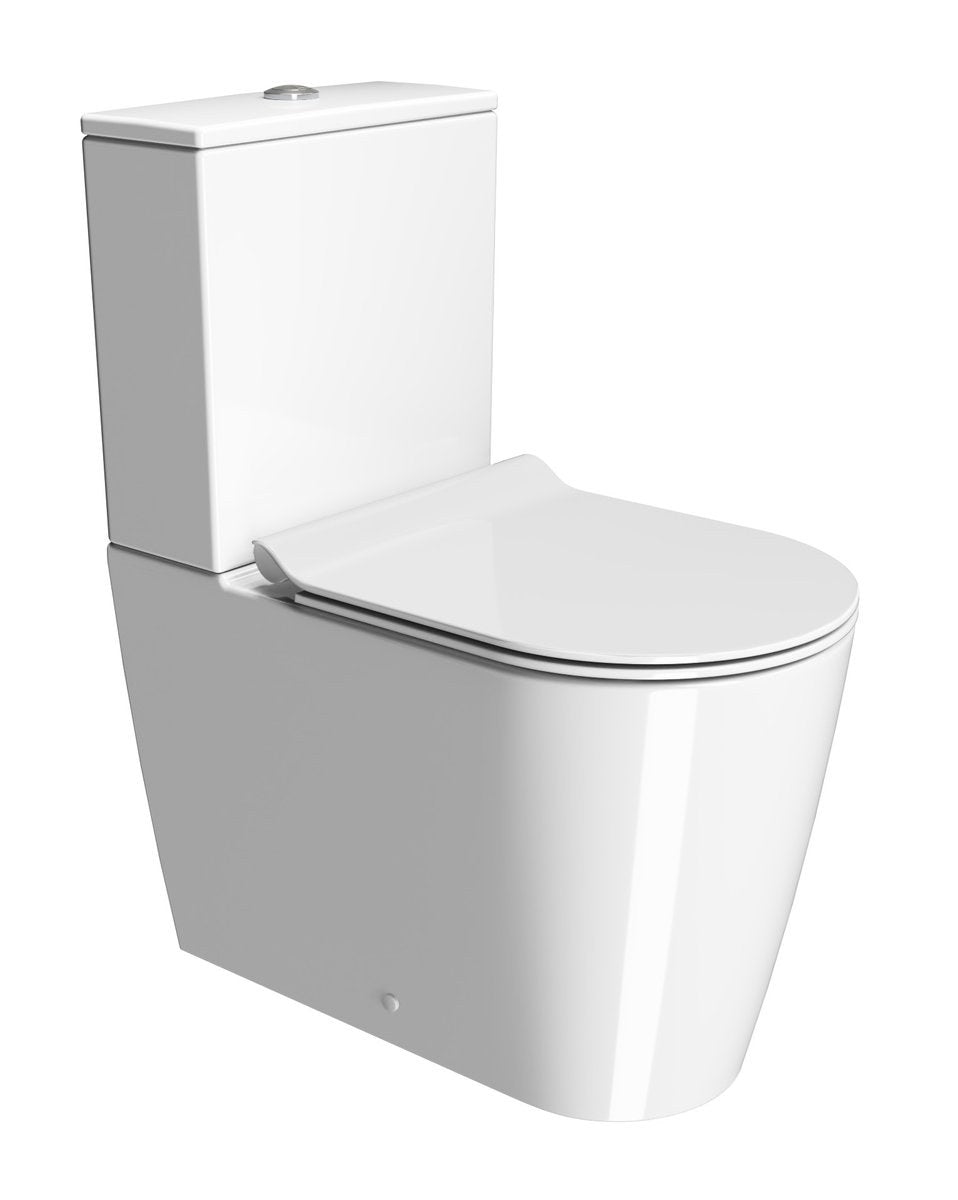 KUBE X WC combi, Swirlflush, S-trap/P-trap, alb ExtraGlaze