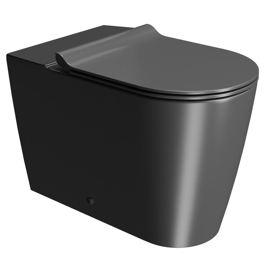 KUBE X WC combi, S-trap/P-trap, Swirlflush, 36x63cm, negru dual-mat