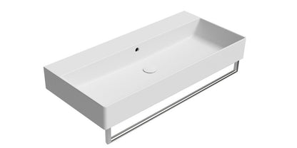 KUBE X Lavoar ceramic 100x47cm, fără orificiu baterie, alb mat