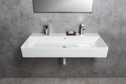 KUBE X lavoar ceramic dublu 100×47 cm, alb ExtraGlaze