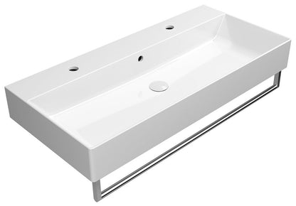 KUBE X lavoar ceramic dublu 100×47 cm, alb ExtraGlaze