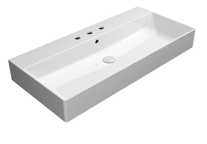 KUBE X Lavoar ceramic 100x47cm, 3 orificii, alb ExtraGlaze