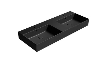 KUBE X Lavoar ceramic dublu 120x47cm, negru mat