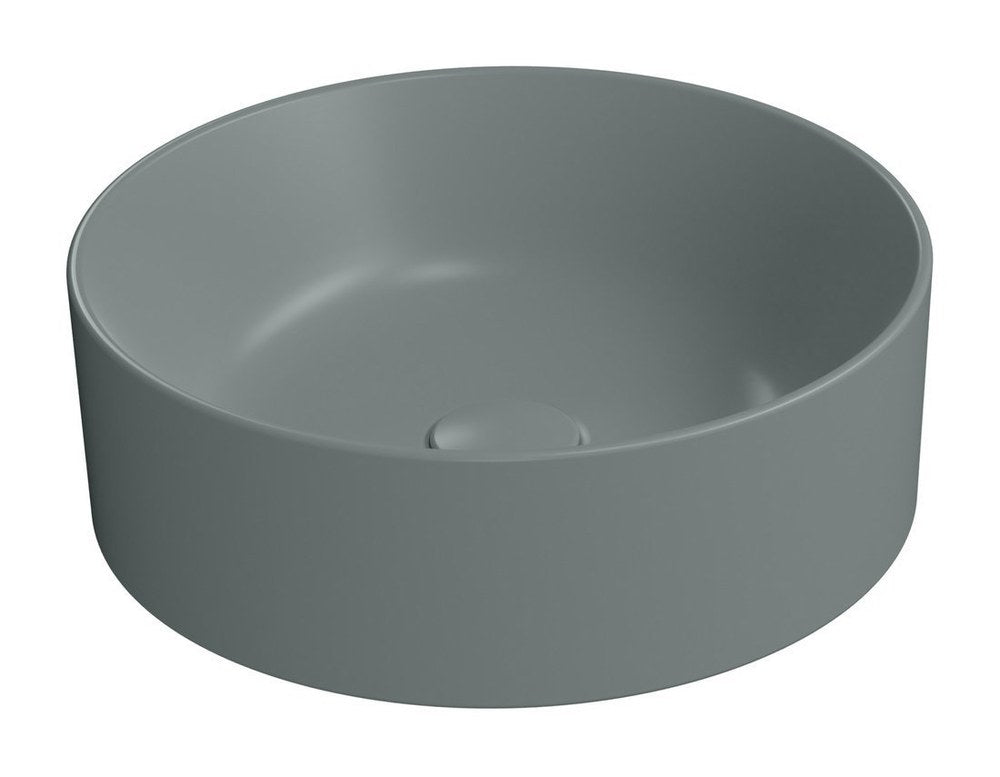 KUBE X Lavoar ceramic pe blat Ø40cm, agave mat