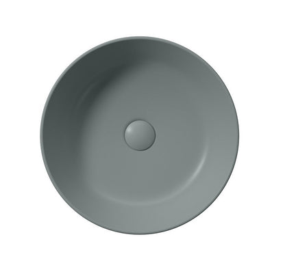 KUBE X Lavoar ceramic pe blat Ø40cm, agave mat