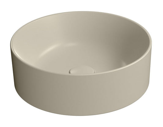 KUBE X Lavoar ceramic pe blat Ø40cm, creta mat