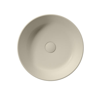 KUBE X Lavoar ceramic pe blat Ø40cm, creta mat