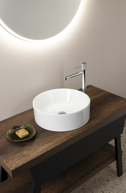 KUBE X Lavoar ceramic pe blat, Ø40cm, alb ExtraGlaze