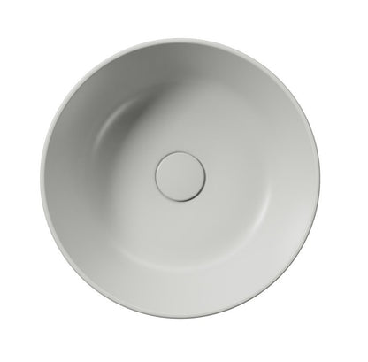 KUBE X Lavoar ceramic pe blat, Ø40cm, cenere mat