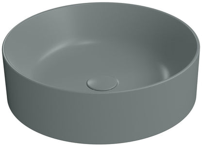 KUBE X Lavoar ceramic pe blat, Ø45cm, agave mat