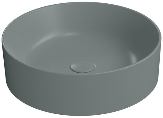 KUBE X Lavoar ceramic pe blat, Ø45cm, agave mat