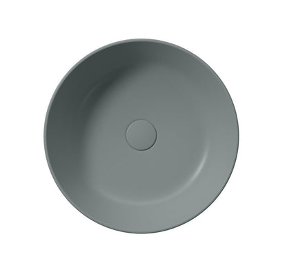 KUBE X Lavoar ceramic pe blat, Ø45cm, agave mat