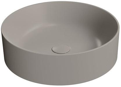 KUBE X Lavoar ceramic pe blat, Ø45cm, tortora mat