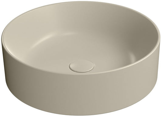 KUBE X Lavoar ceramic pe blat, Ø45cm, creta mat