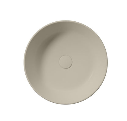 KUBE X Lavoar ceramic pe blat, Ø45cm, creta mat