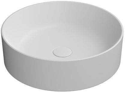 KUBE X lavoar ceramic pe blat Ø45cm, alb mat