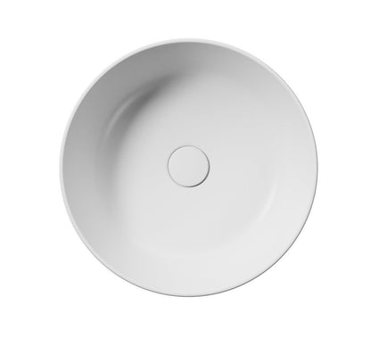 KUBE X lavoar ceramic pe blat Ø45cm, alb mat