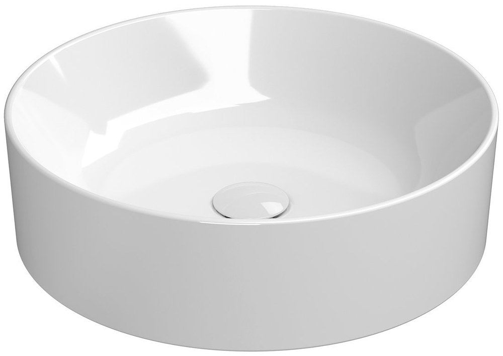 KUBE X lavoar ceramic pe blat Ø45cm, alb ExtraGlaze